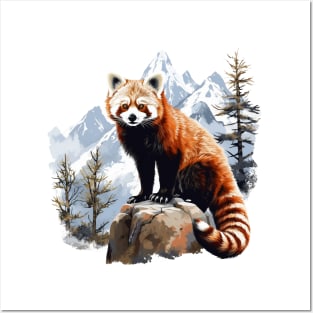Red Panda In Nature Posters and Art